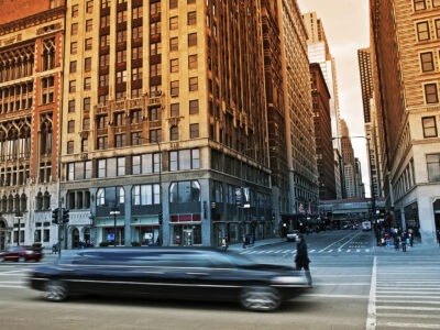 limo in the city